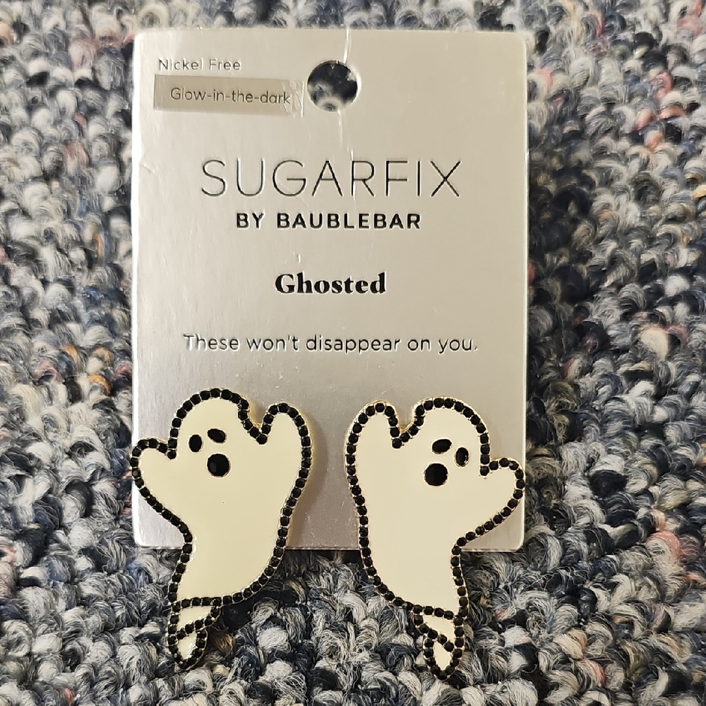 BaubleBar Ghost Earrings - Black and White